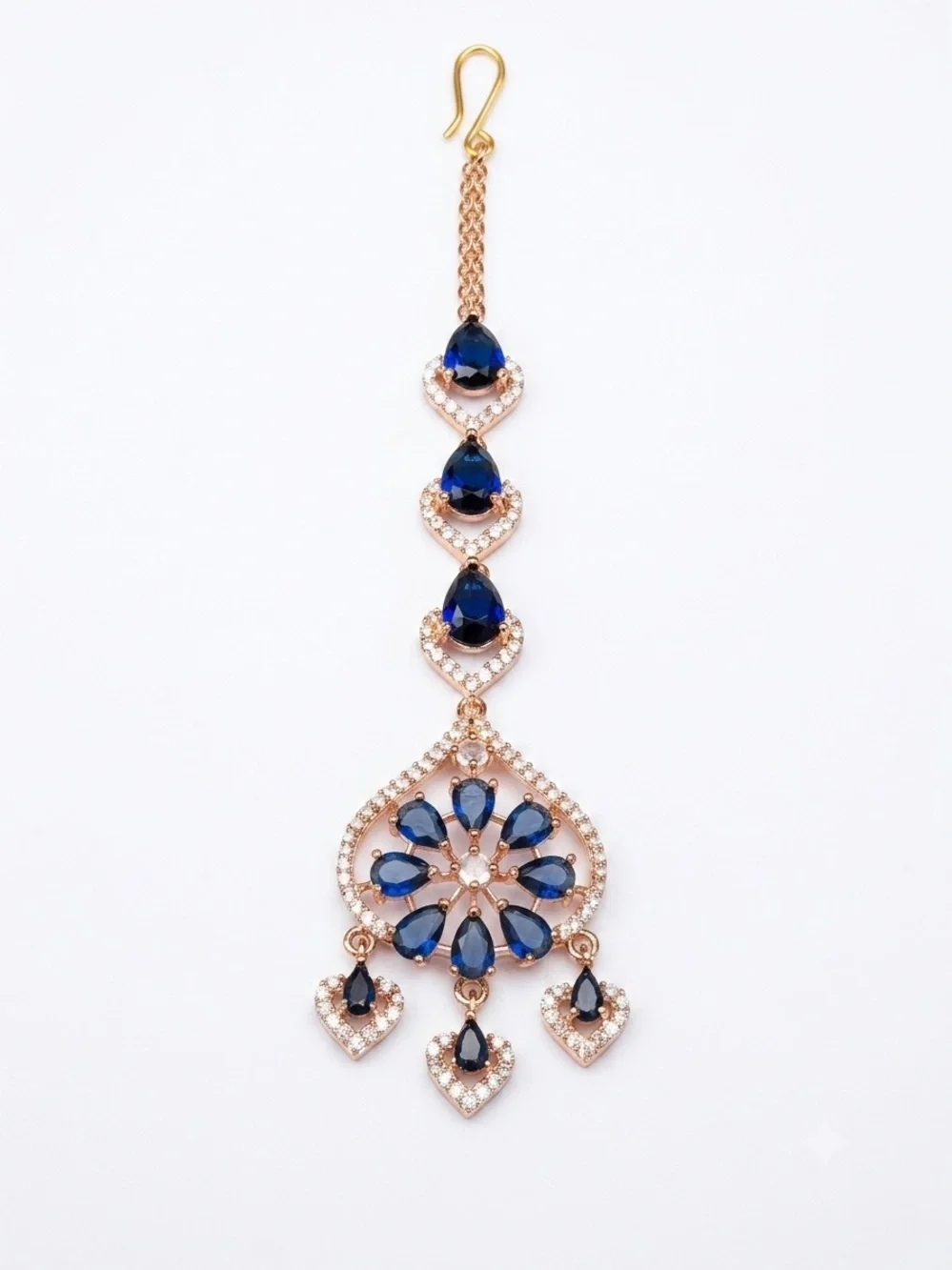 Blue Stone Maang Tikka Headpiece